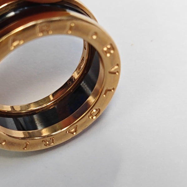 B.ZERO1 18k Rose Gold Ring EU 57