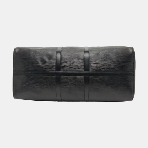 Authenticated pre-owned  KEEPALL 55 Epi Black - Top Handle Bag at Looply