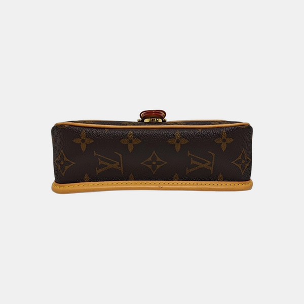 DIANE Nano Monogram Coated Canvas Brown