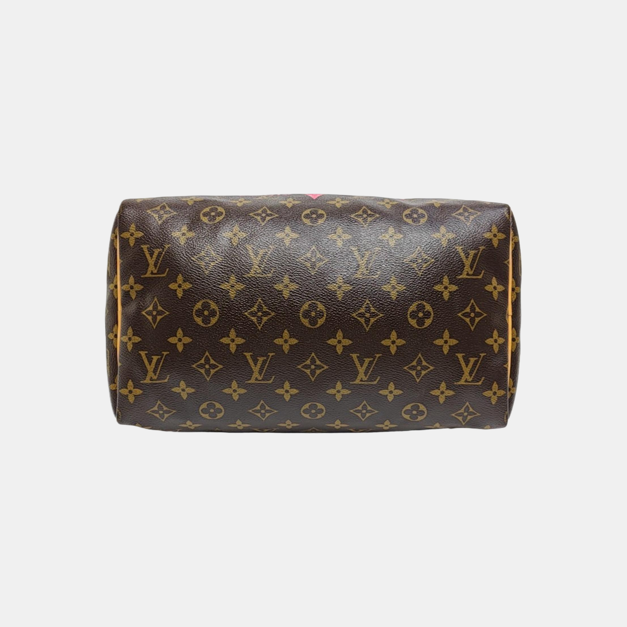 SPEEDY 30 Monogram Coated Canvas Brown
