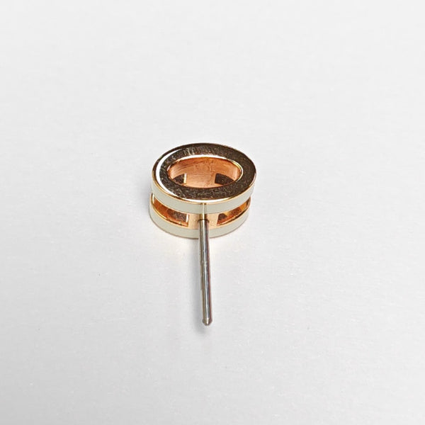 Pop H Metal Rose Gold Stud Earrings