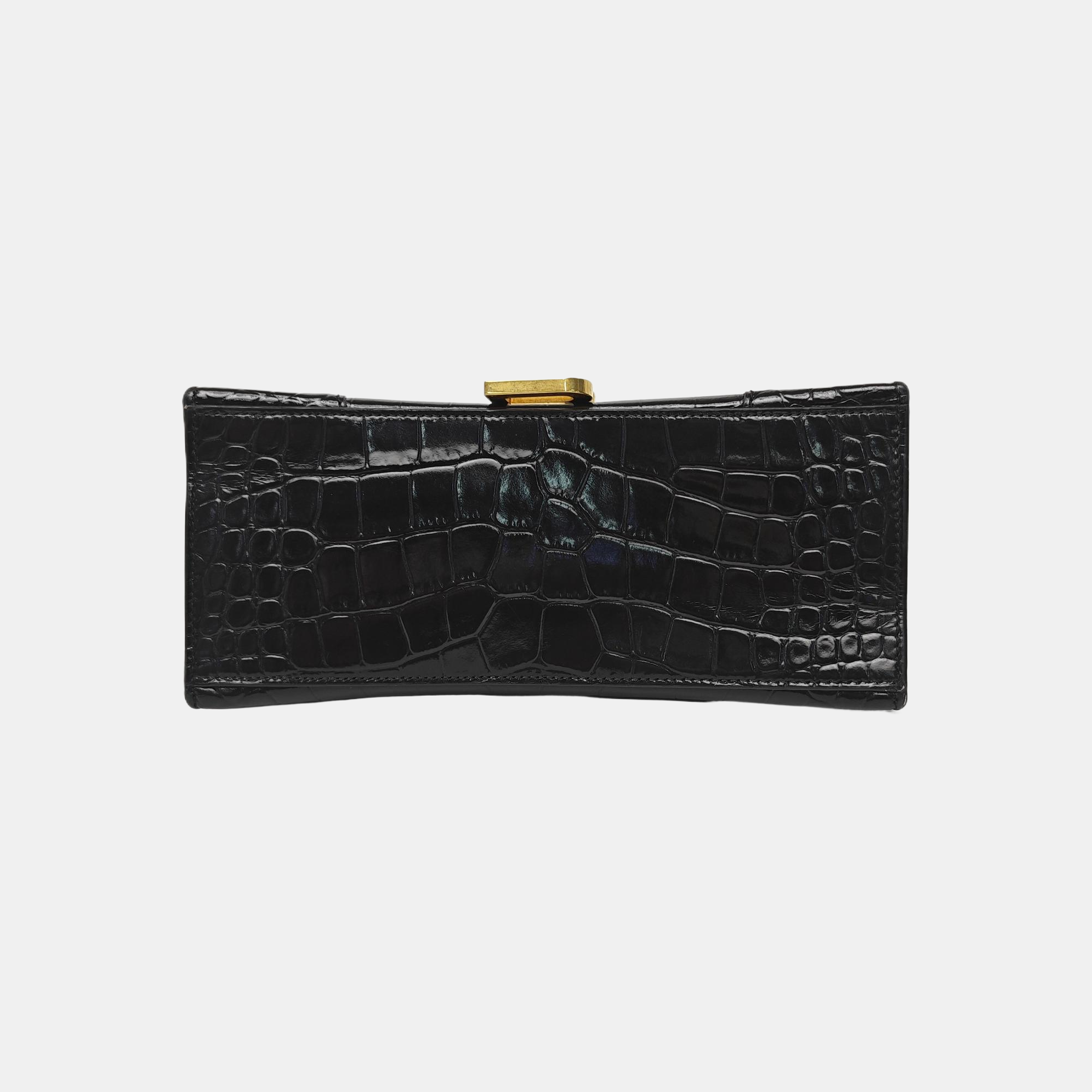 Hourglass Small Calfskin Black