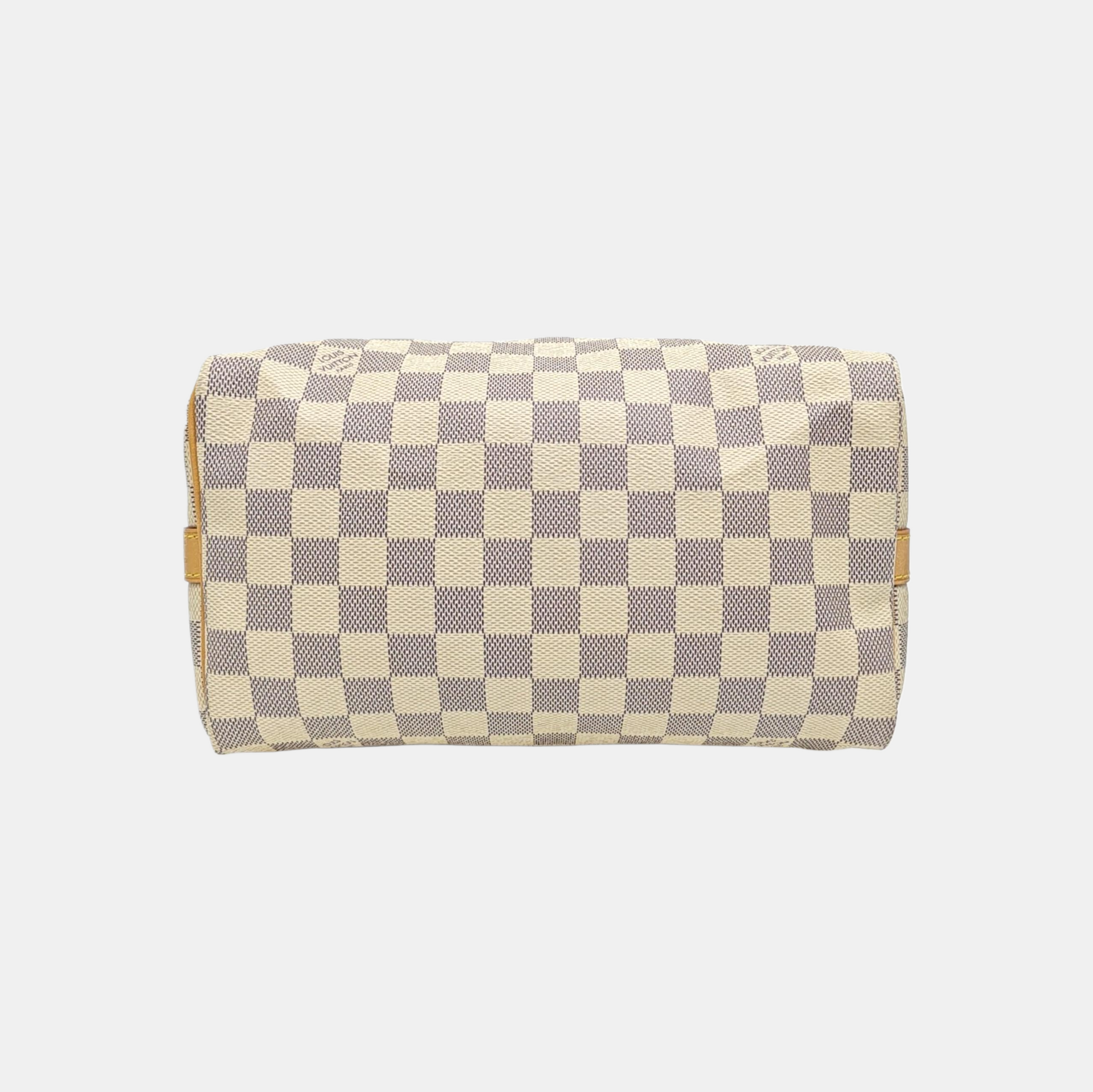 SPEEDY 25 Damier Azur Coated Canvas White