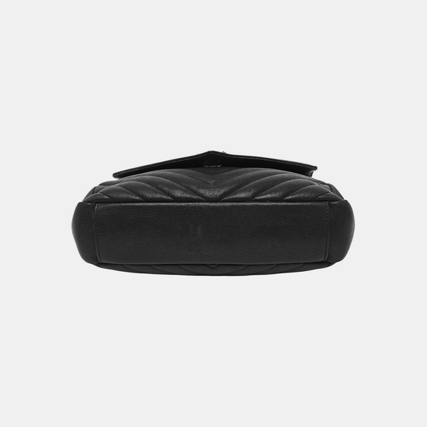 COLLEGE Medium Chevron Lambskin Black