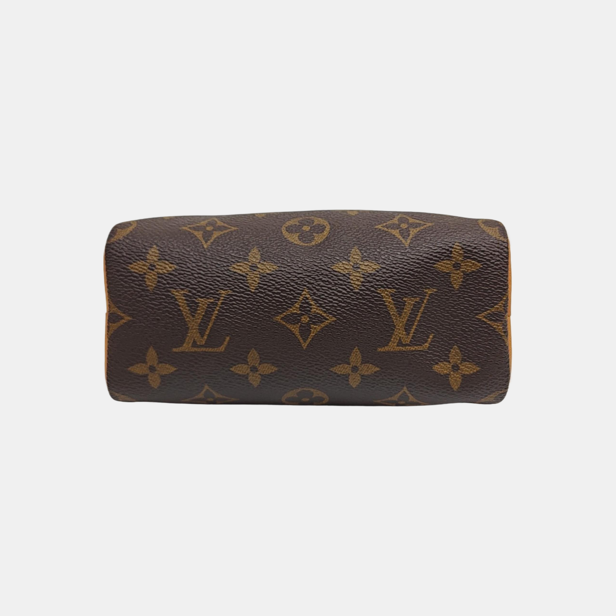 SPEEDY Nano Monogram Coated Canvas Brown