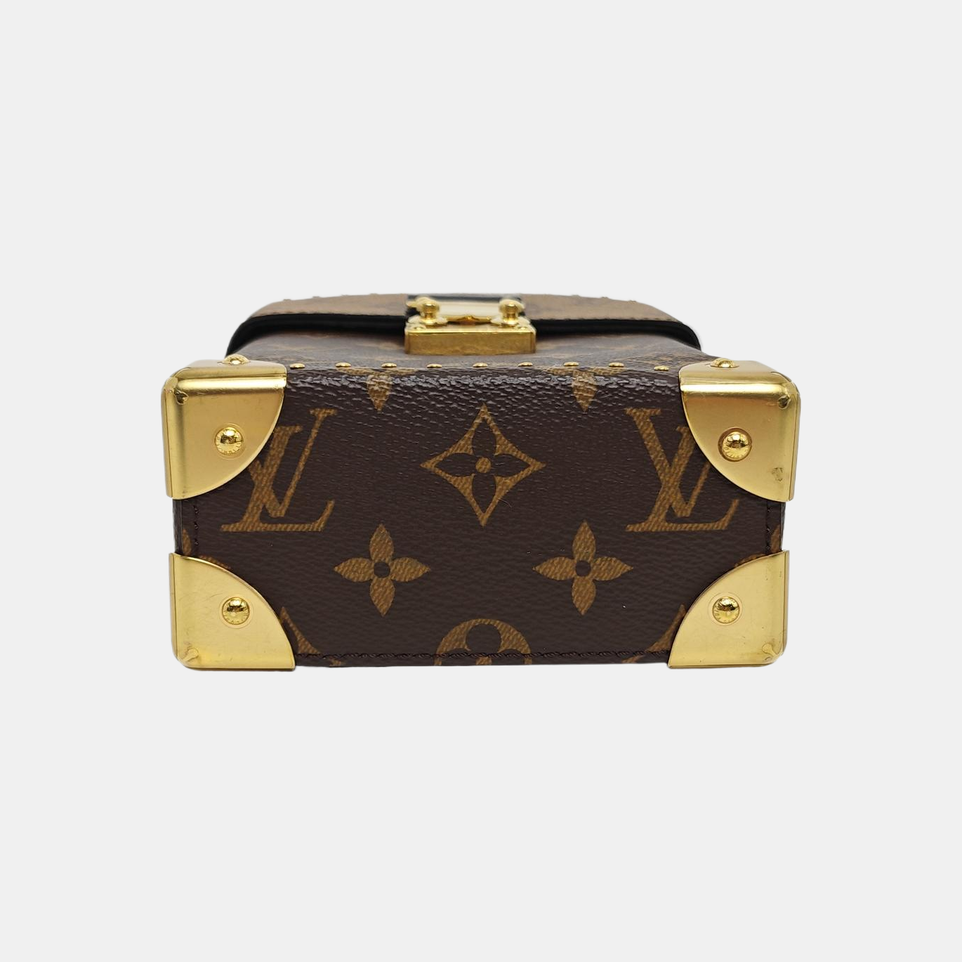 CAMERA BOX Monogram Coated Canvas Brown