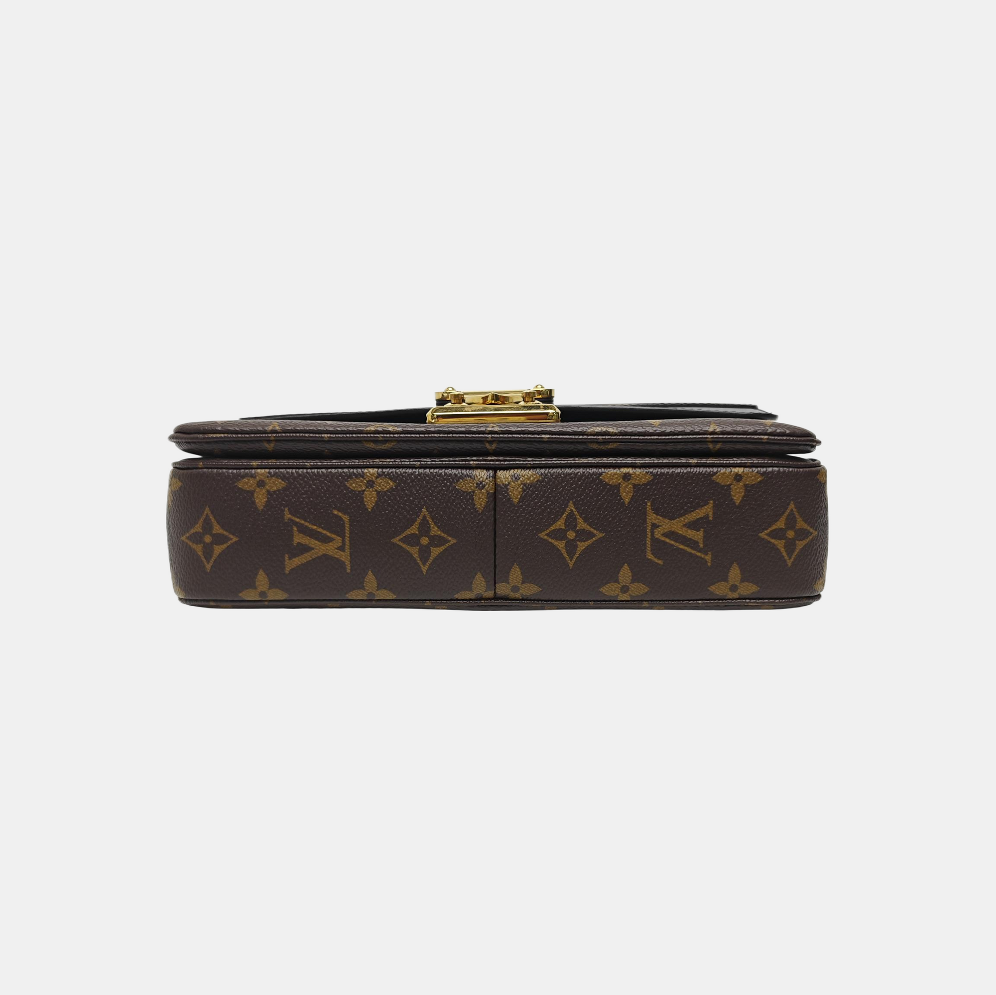 MARCEAU Monogram Coated Canvas Brown