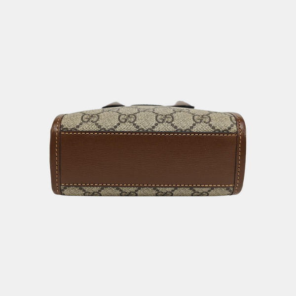 Retro Mini Monogram Coated Canvas Beige