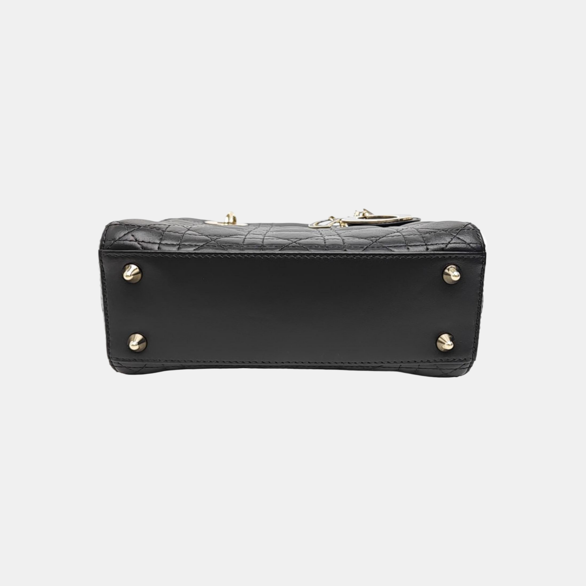 Lady Dior Small Cannage Calfskin Black