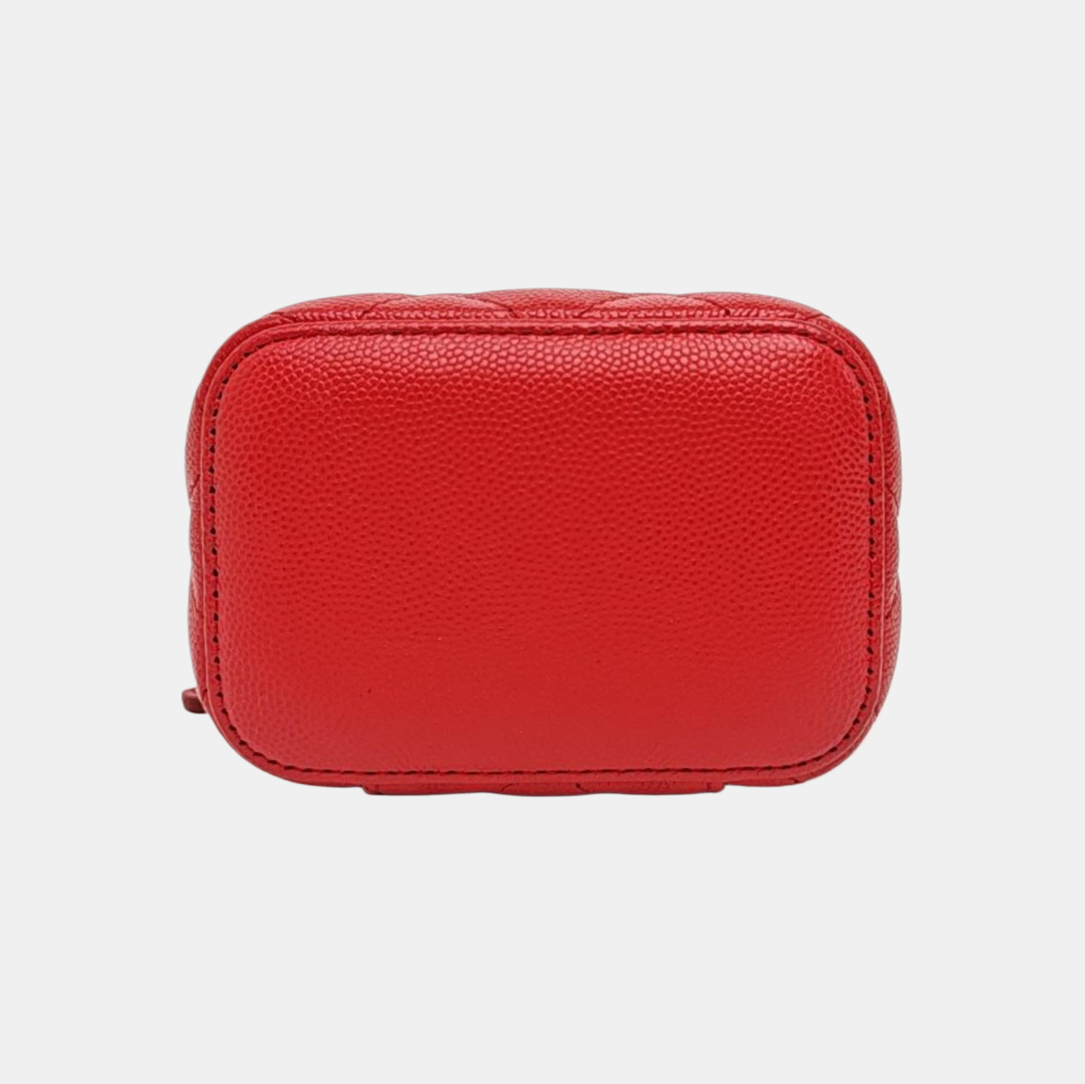 VANITY CASE Mini Quilted Lambskin Red