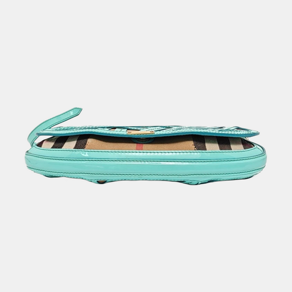 Henley Quilted Calfskin Blue