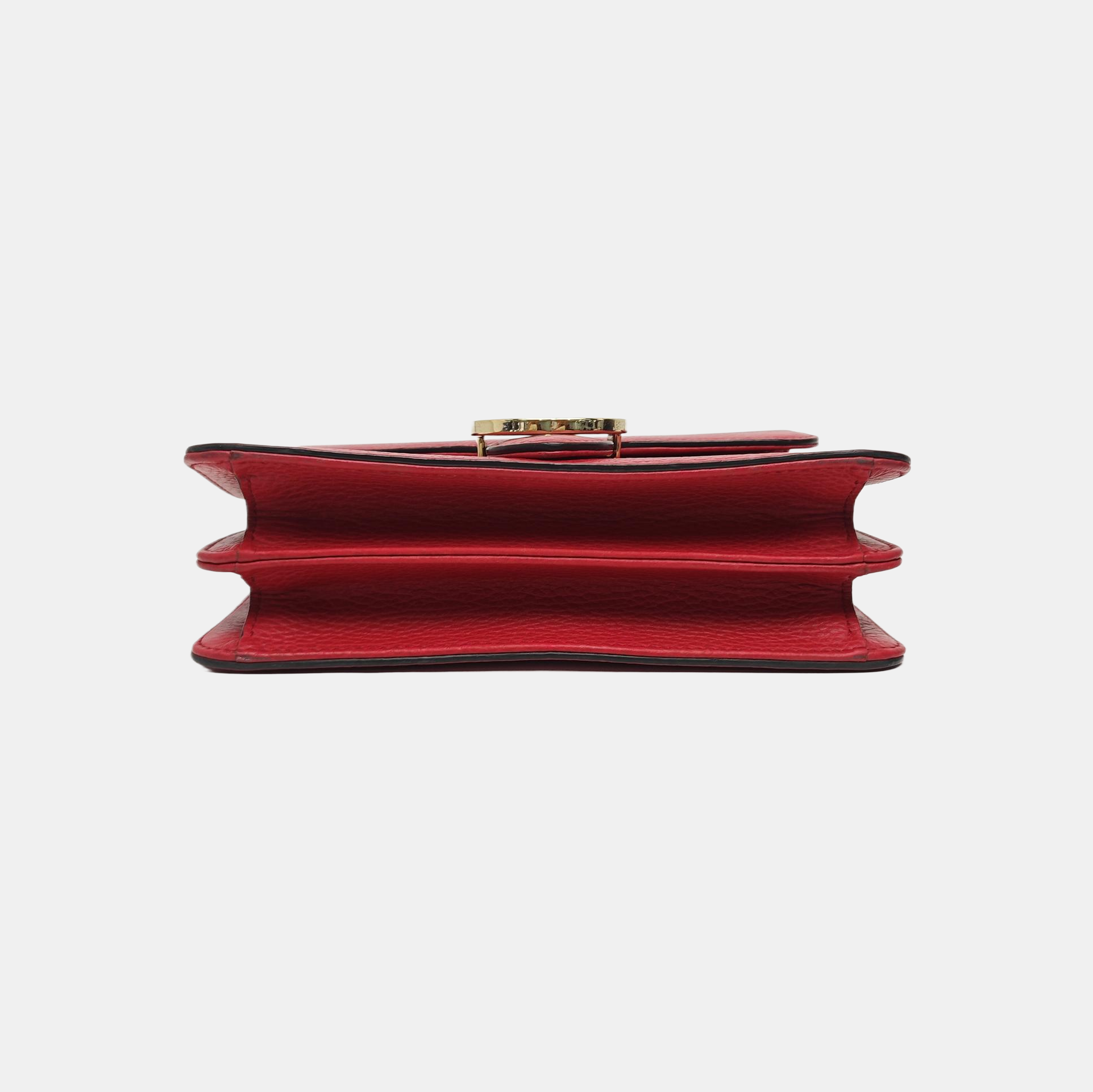 Interlocking G Small Calfskin Red