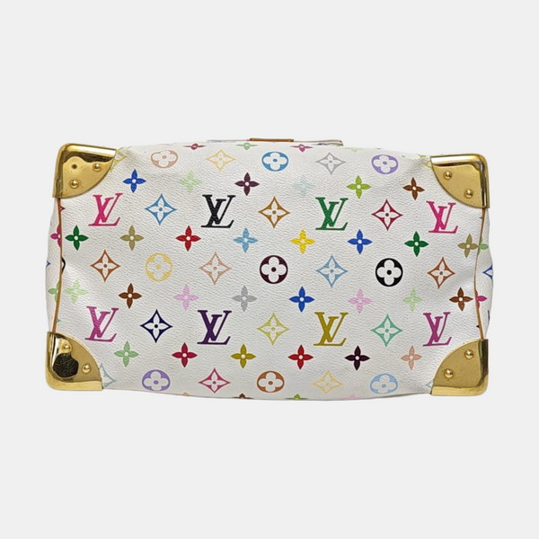 SPEEDY 30 Monogram Coated Canvas White