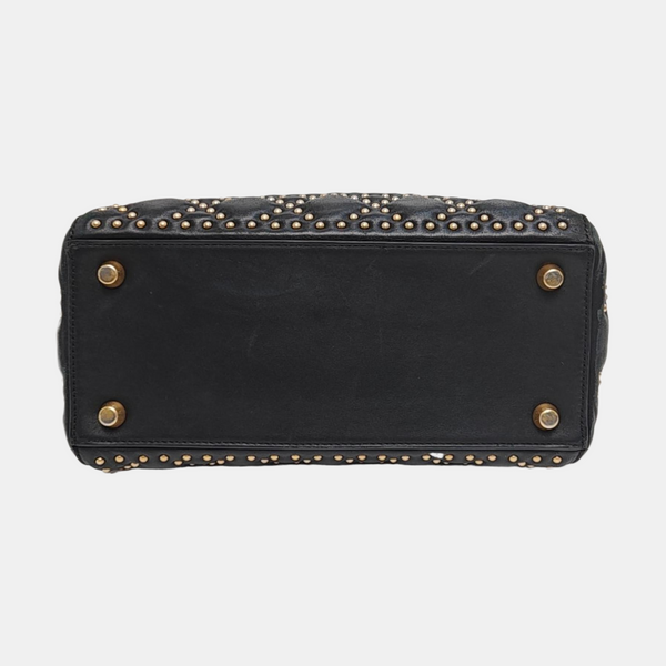 Lady Dior Medium Cannage Lambskin Black