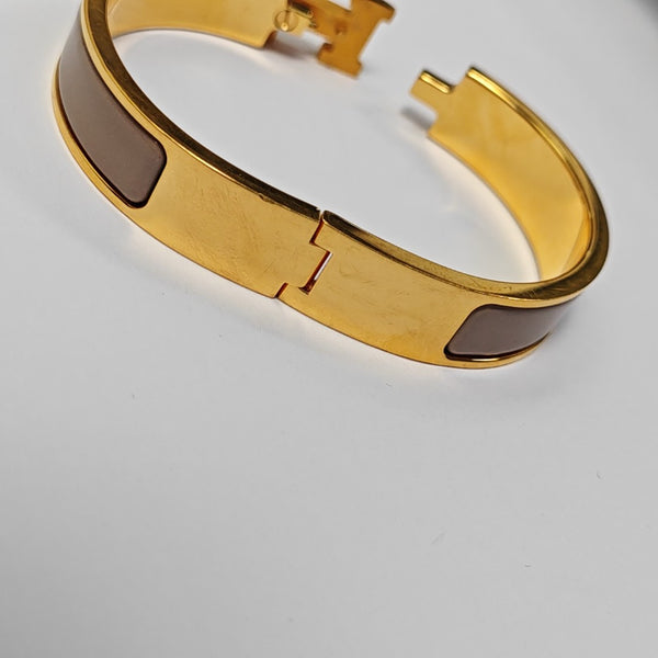 Clic H Metal Gold Bangle