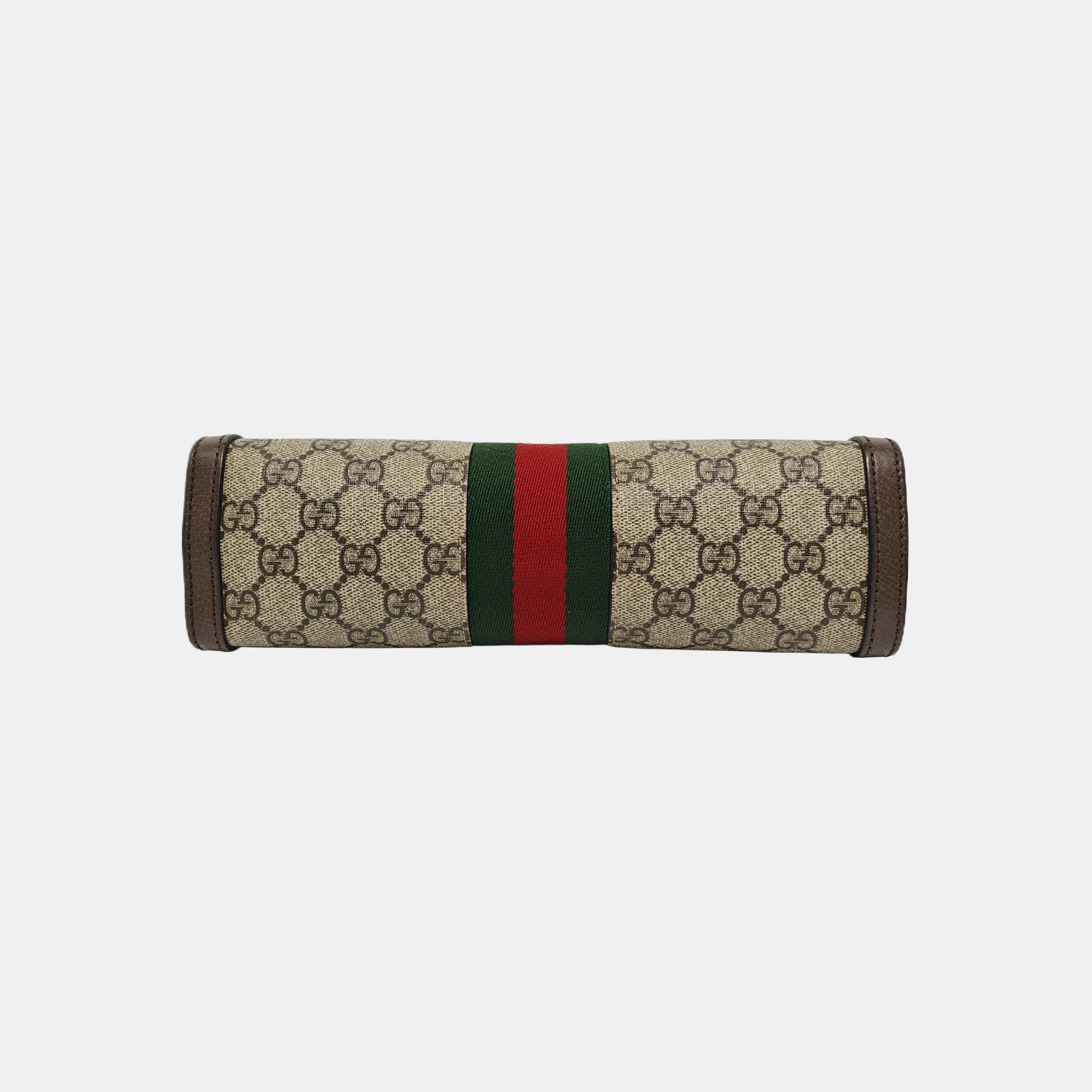 Ophidia Small Monogram Coated Canvas Beige