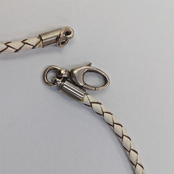 Fabric White Necklace
