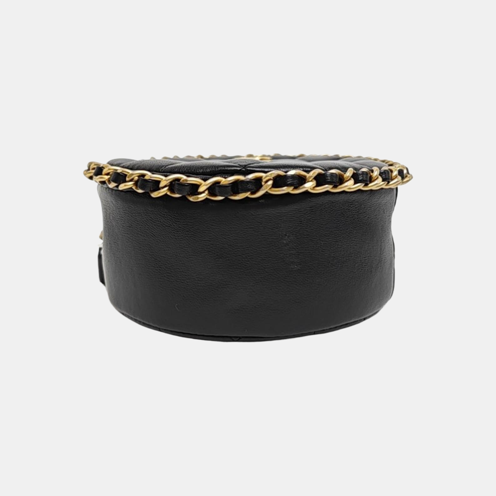 Quilted Lambskin Shoulder Bag Black