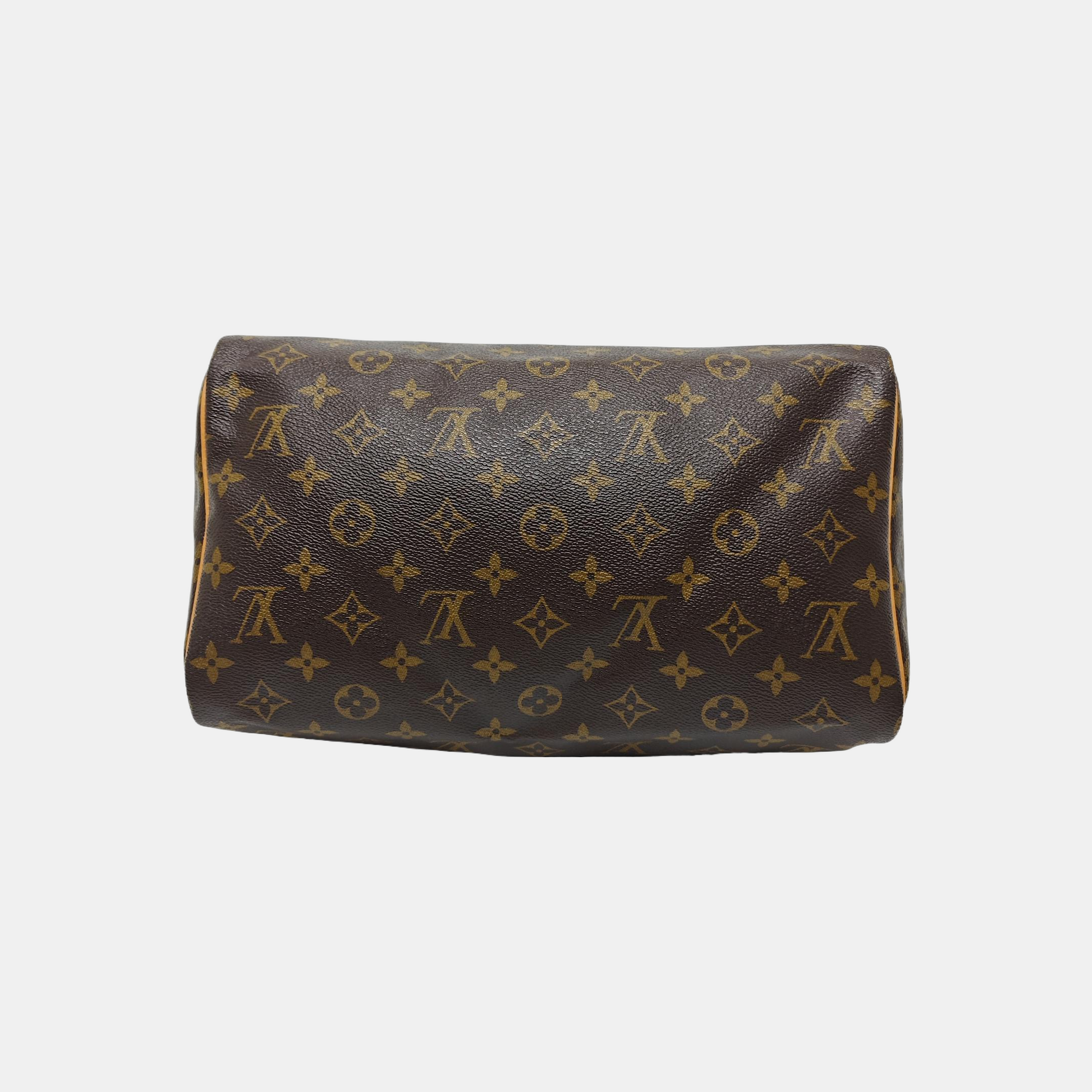 SPEEDY 30 Monogram Coated Canvas Brown