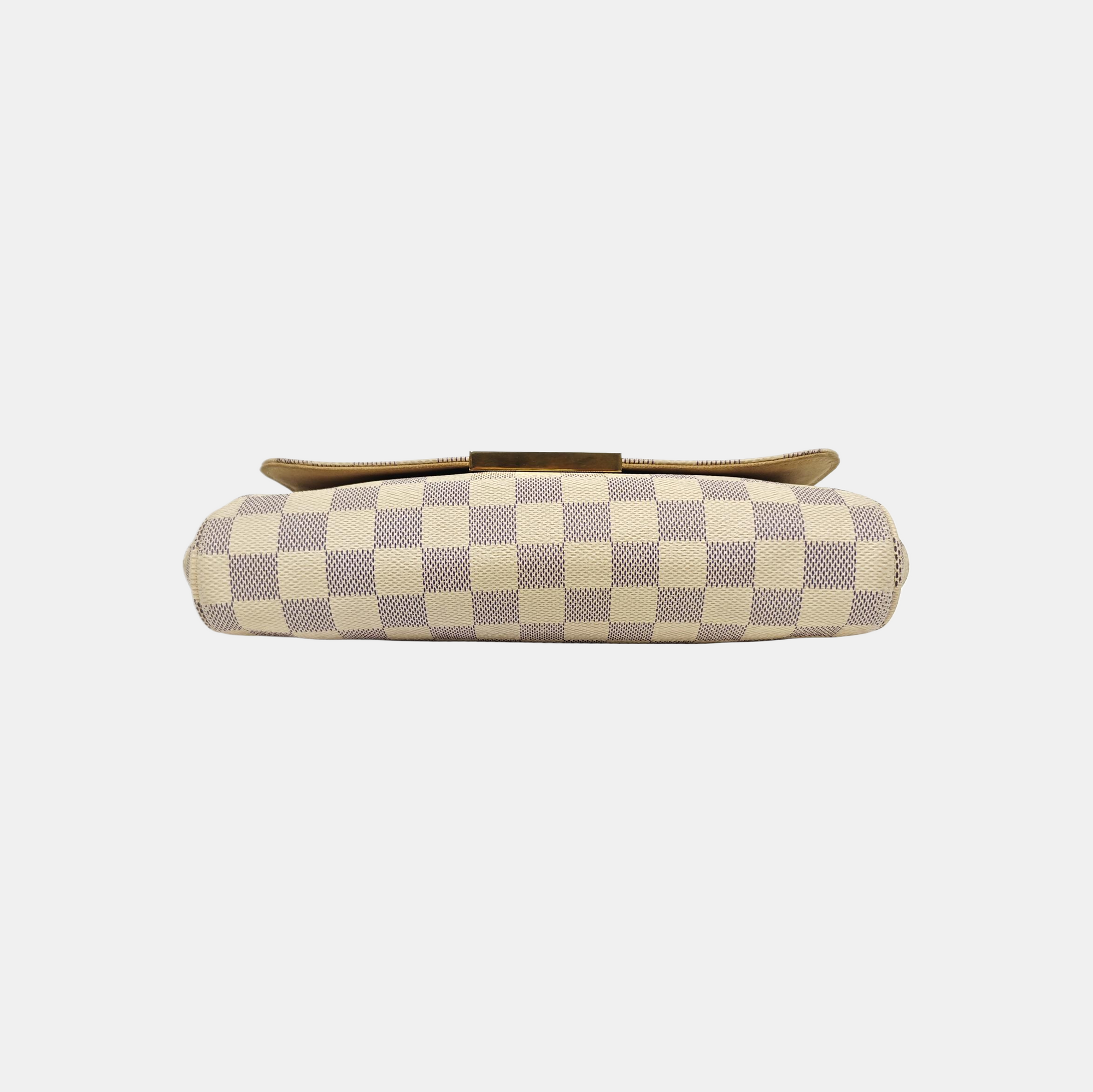 FAVORITE PM Damier Azur Coated Canvas White