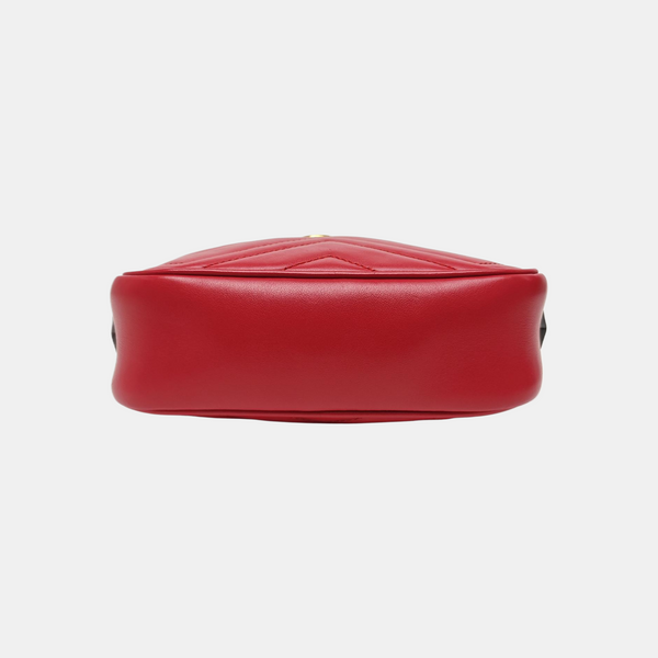 GG Marmont Super Mini Quilted Calfskin Red