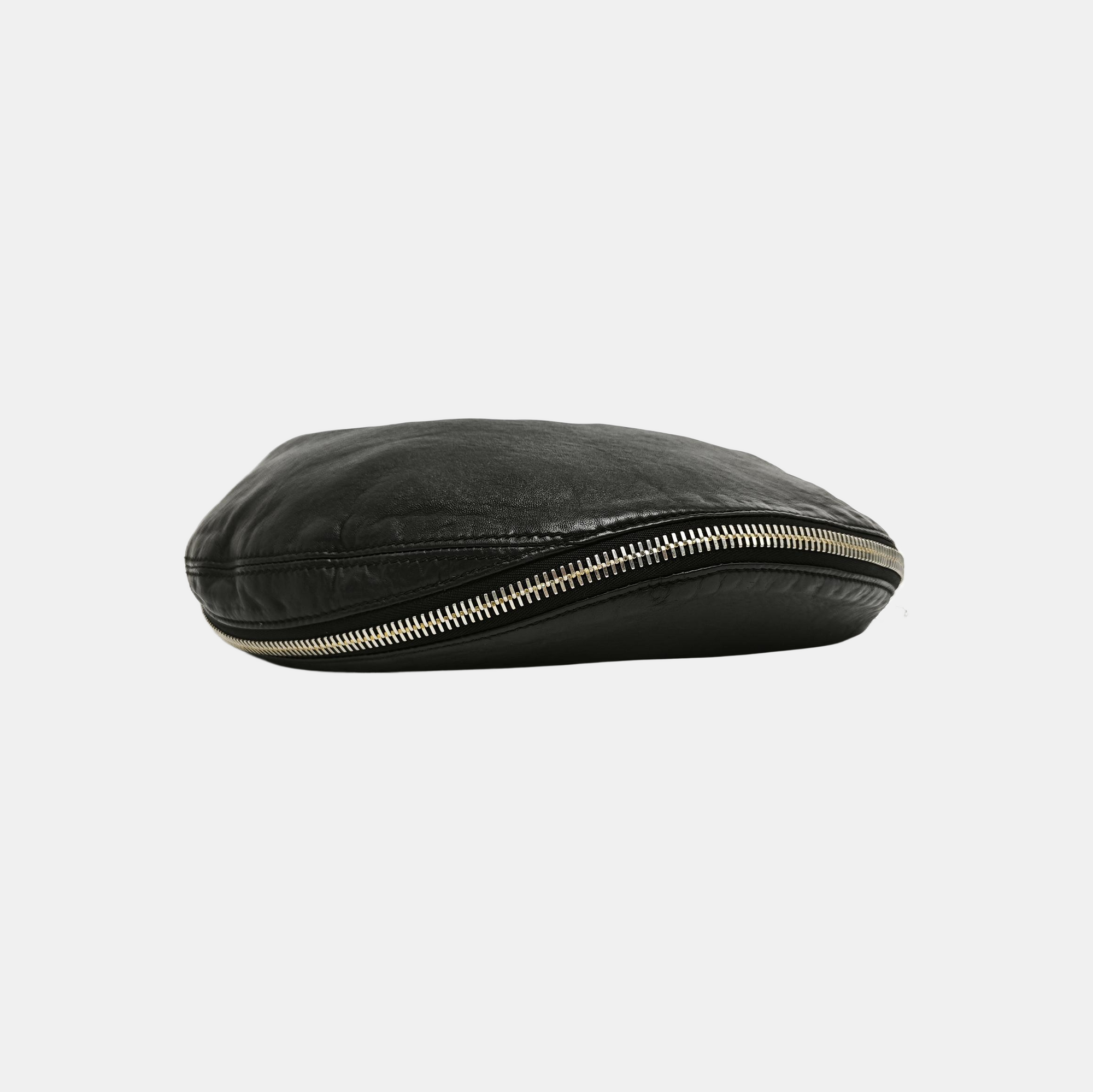Leather Top Handle Bag Black