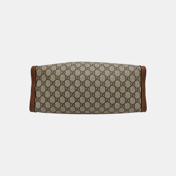 Padlock Medium Monogram Coated Canvas Beige