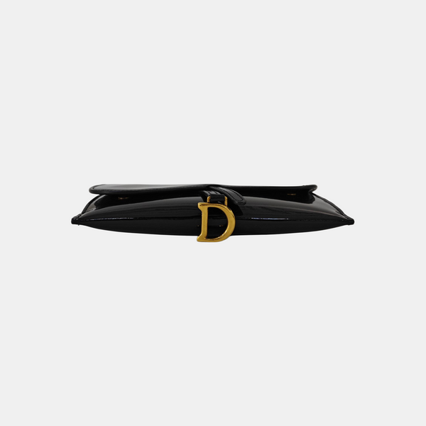 Saddle Mini Patent Leather Black