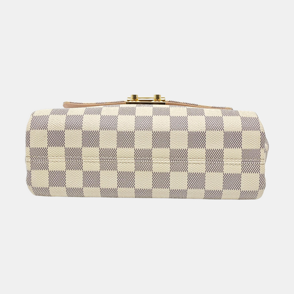 CROISETTE Damier Azur Coated Canvas White