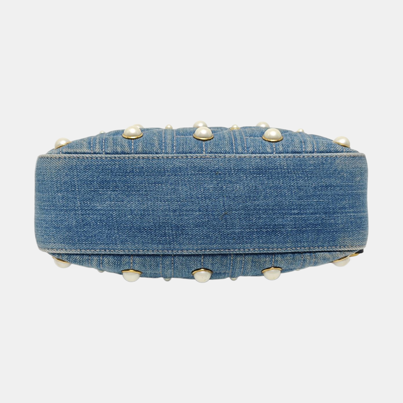 GG Marmont Small Quilted Canvas Blue