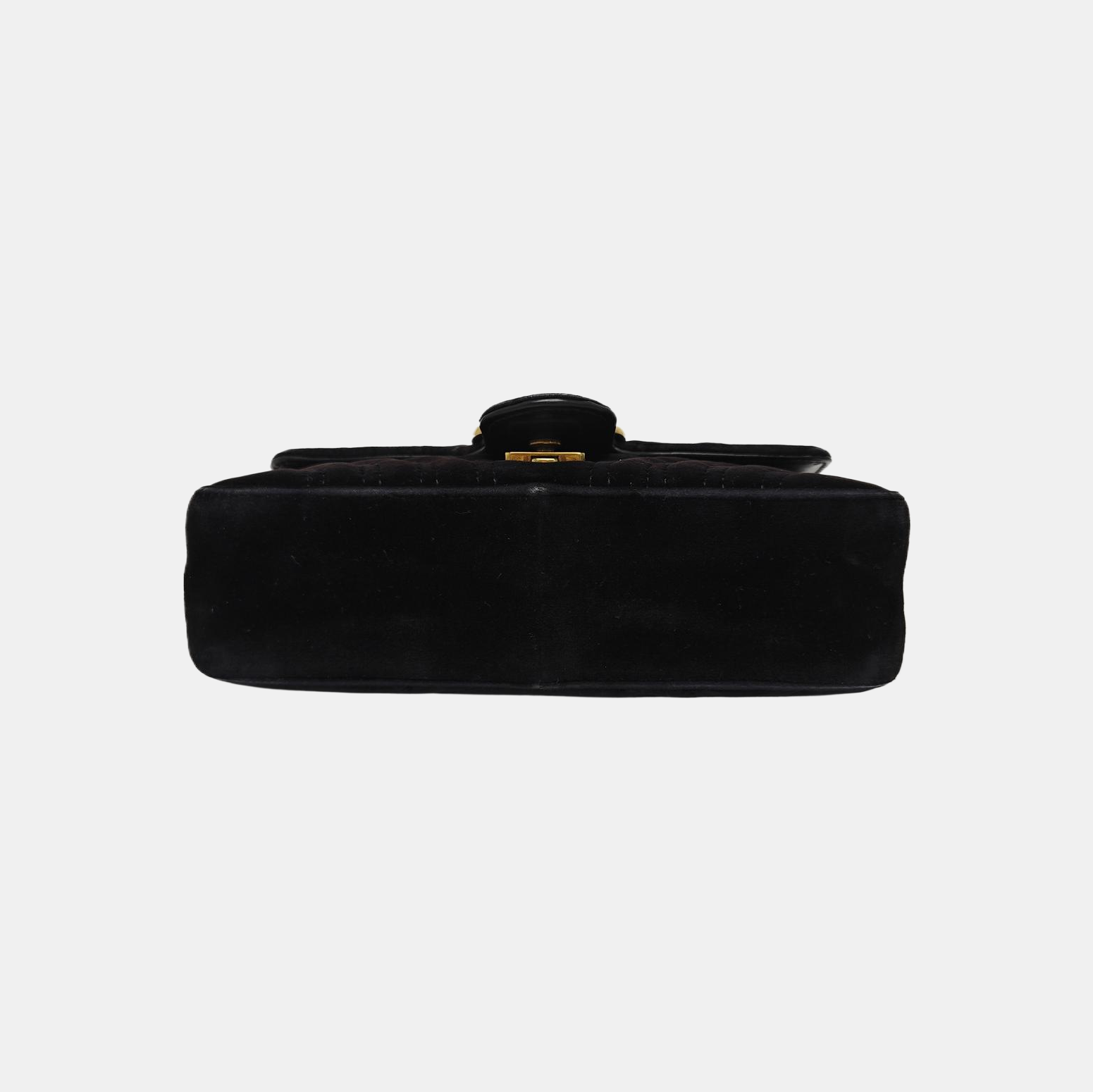 GG Marmont Small Quilted Velvet Black