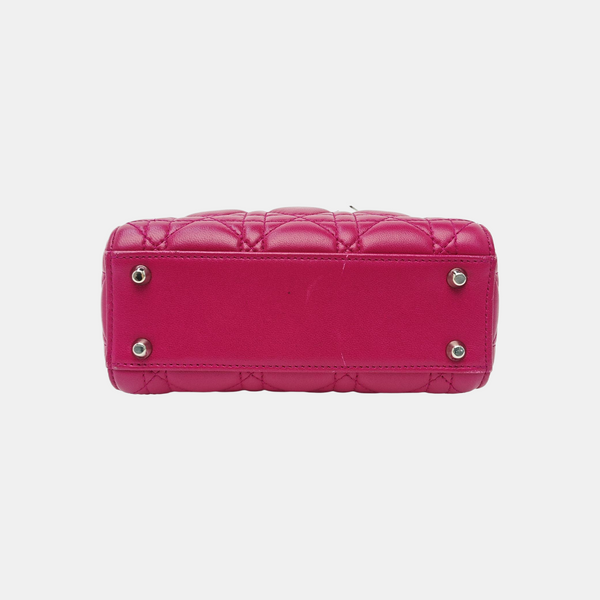 Lady Dior Mini Cannage Lambskin Red