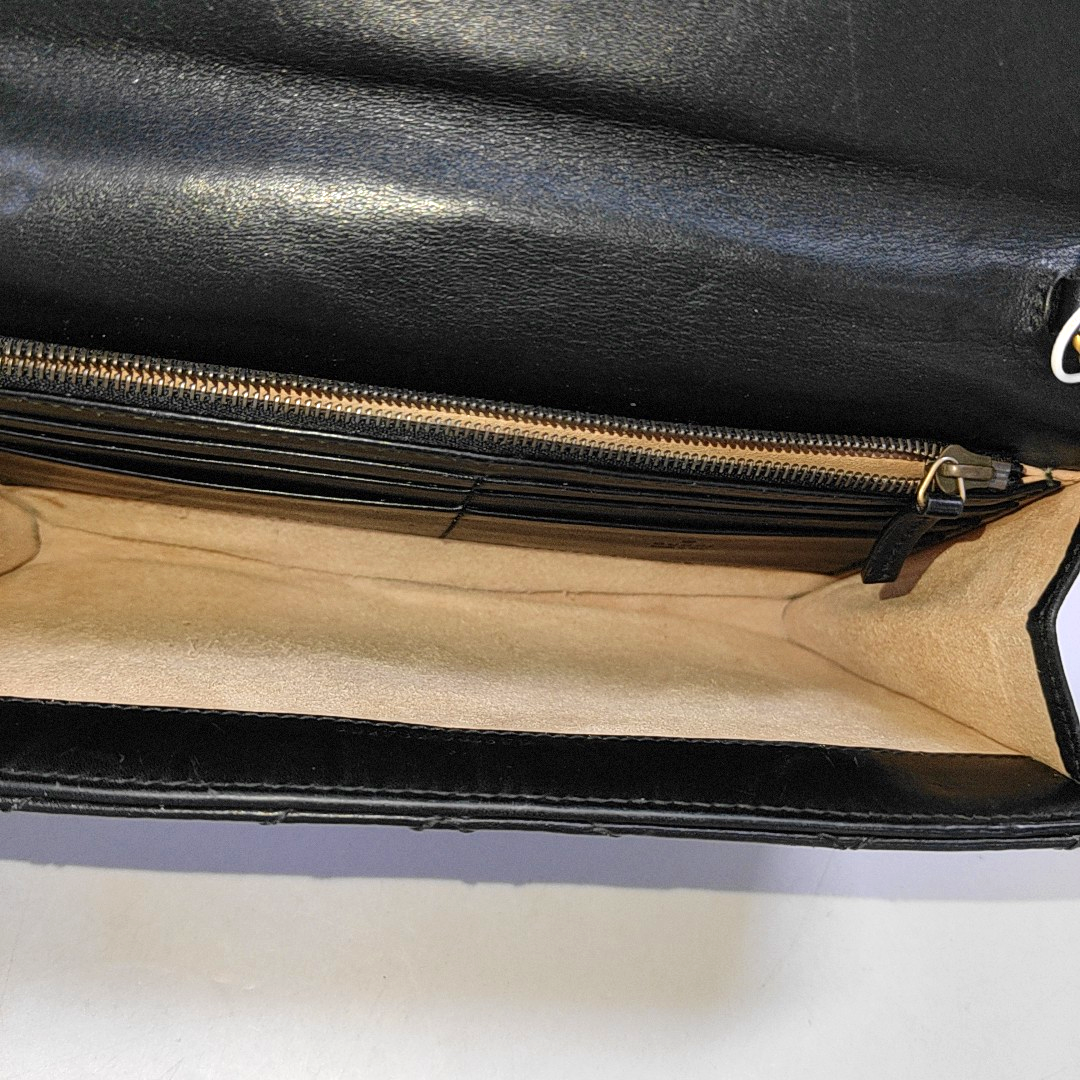 GG Marmont Mini Chevron Calfskin Black