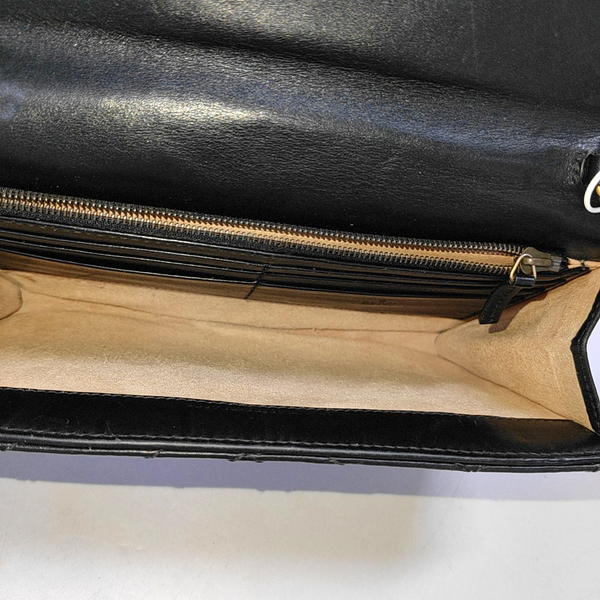 GG Marmont Mini Chevron Calfskin Black