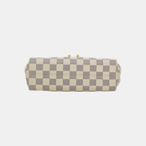 CROISETTE Damier Azur Coated Canvas White