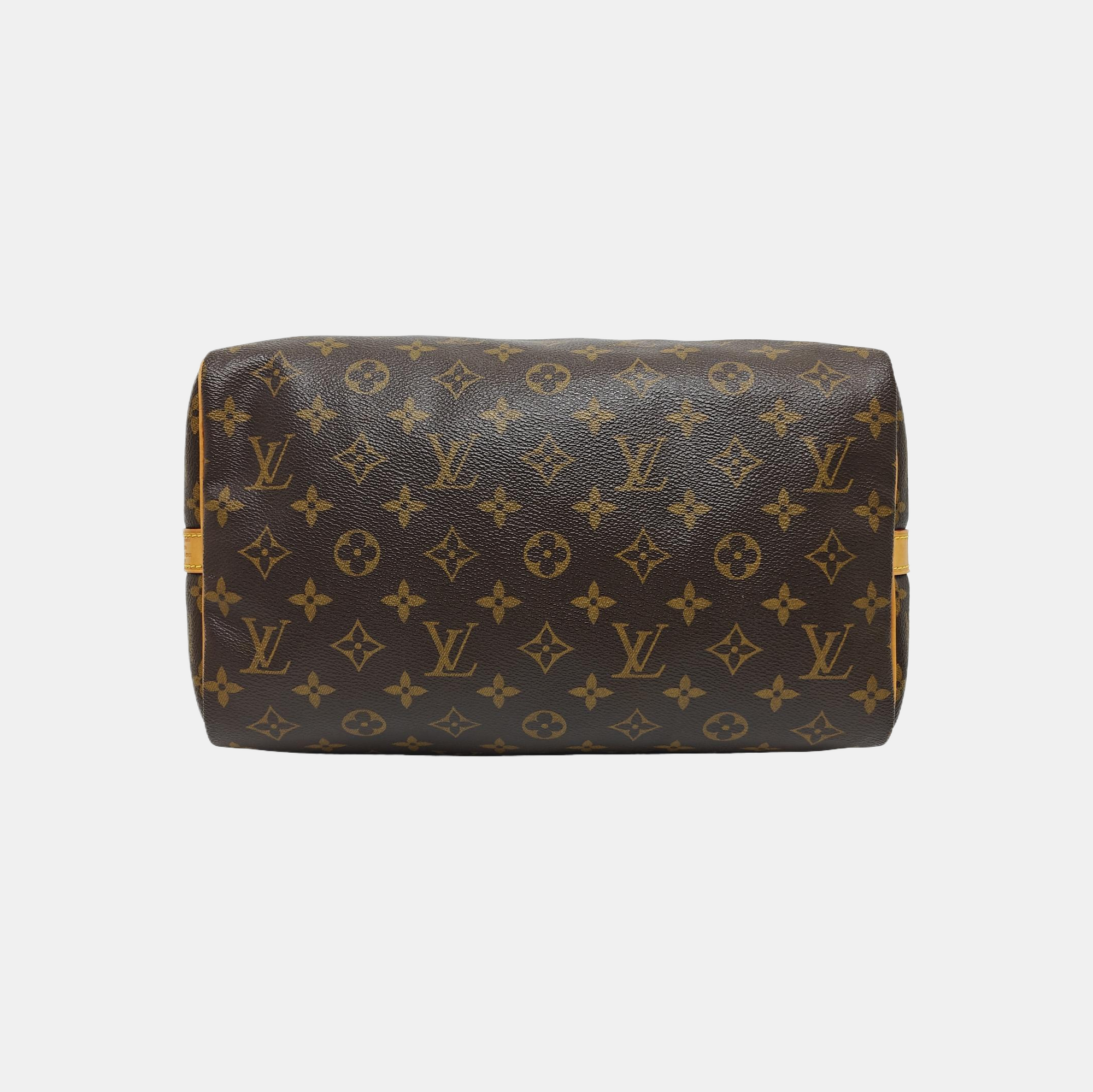 SPEEDY 30 Monogram Coated Canvas Brown