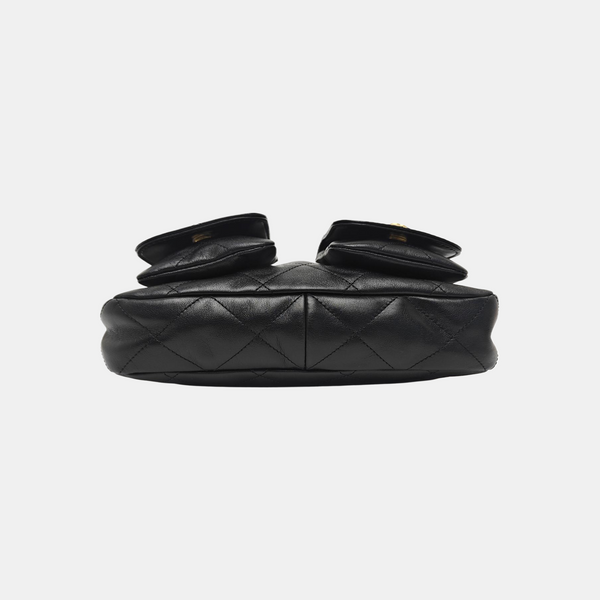 Suppletwins Quilted Calfskin Black