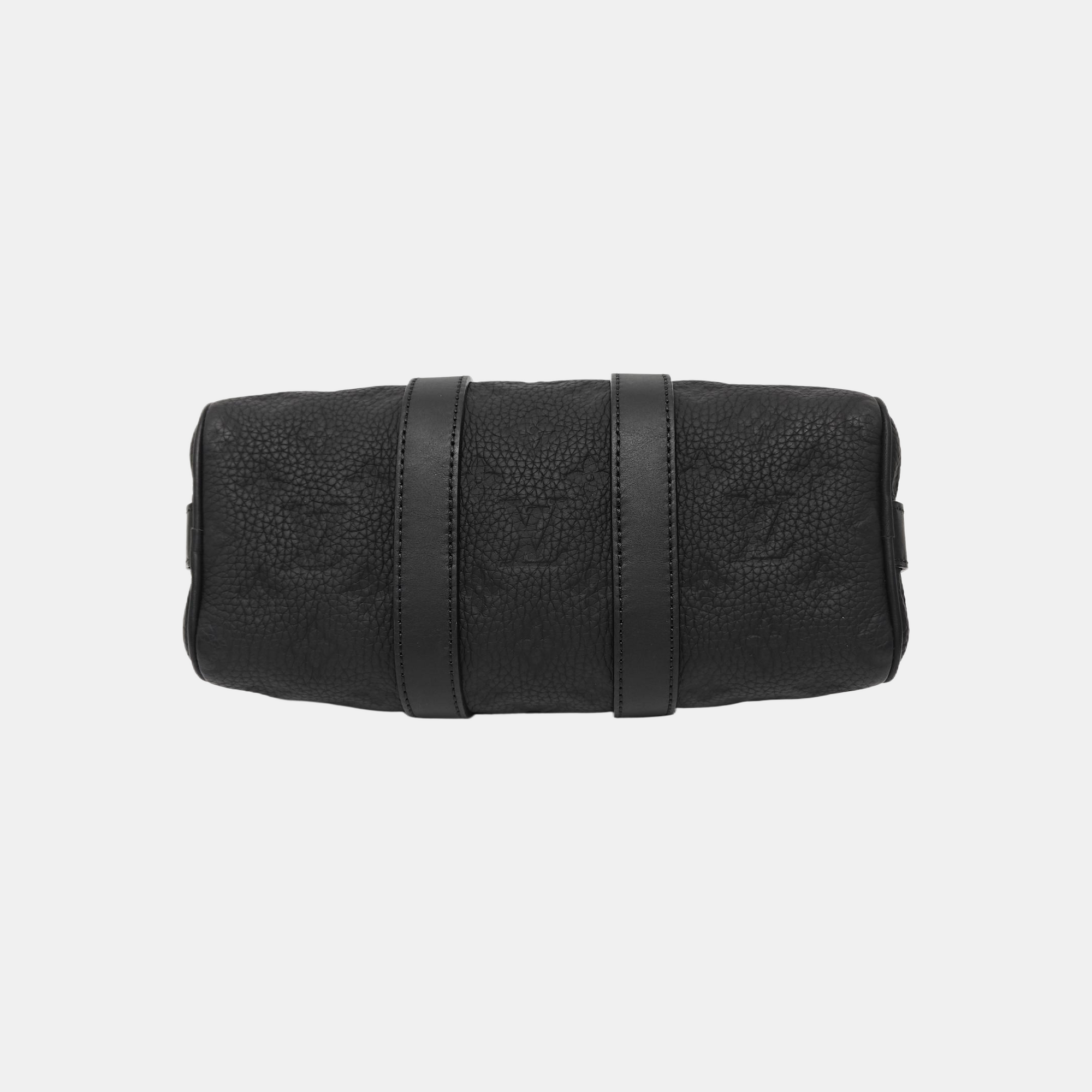 KEEPALL 25 Monogram Calfskin Black