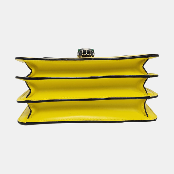 SERPENTI FOREVER Small Quilted Calfskin Yellow