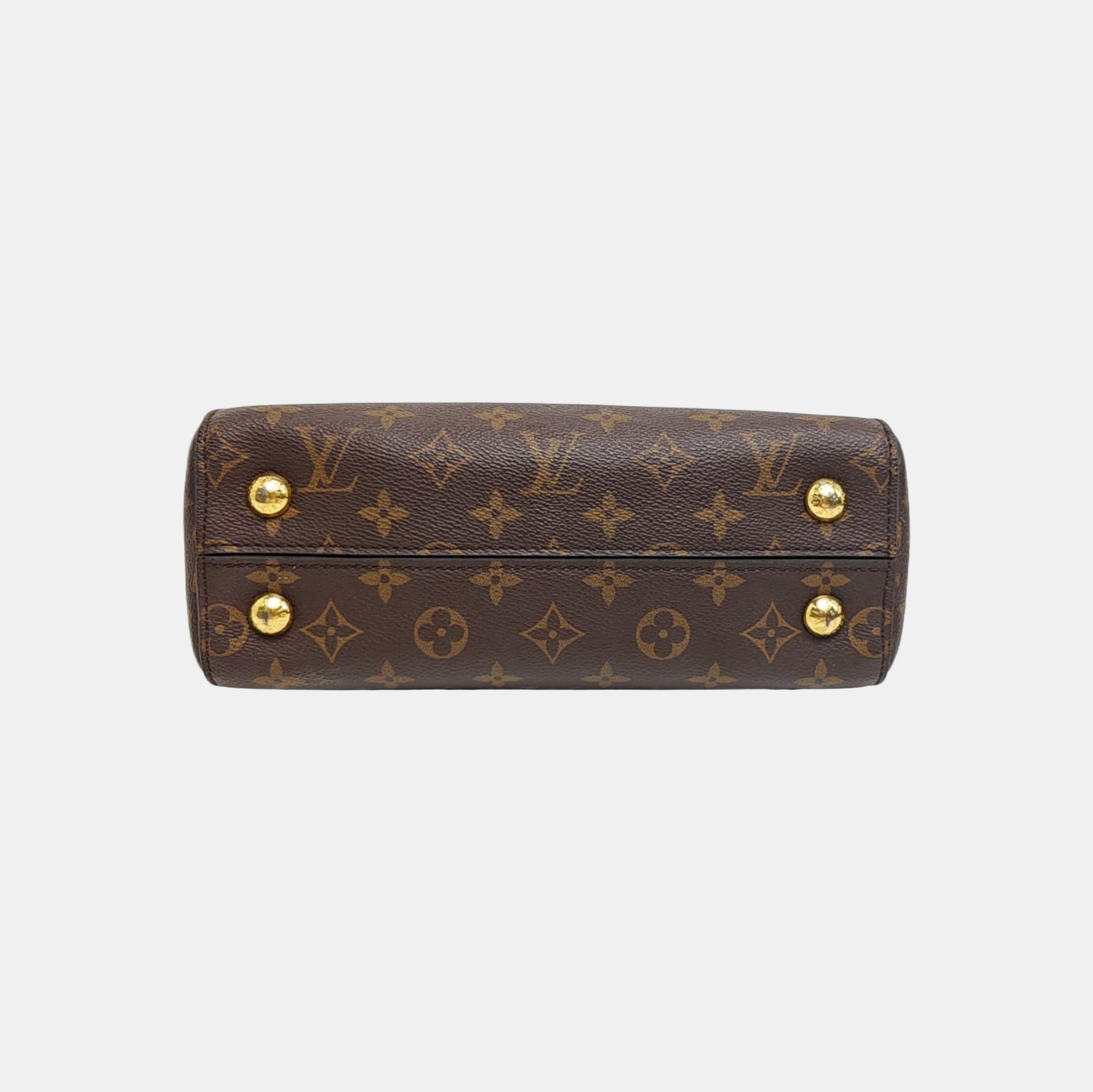 CLUNY PM Monogram Coated Canvas Brown