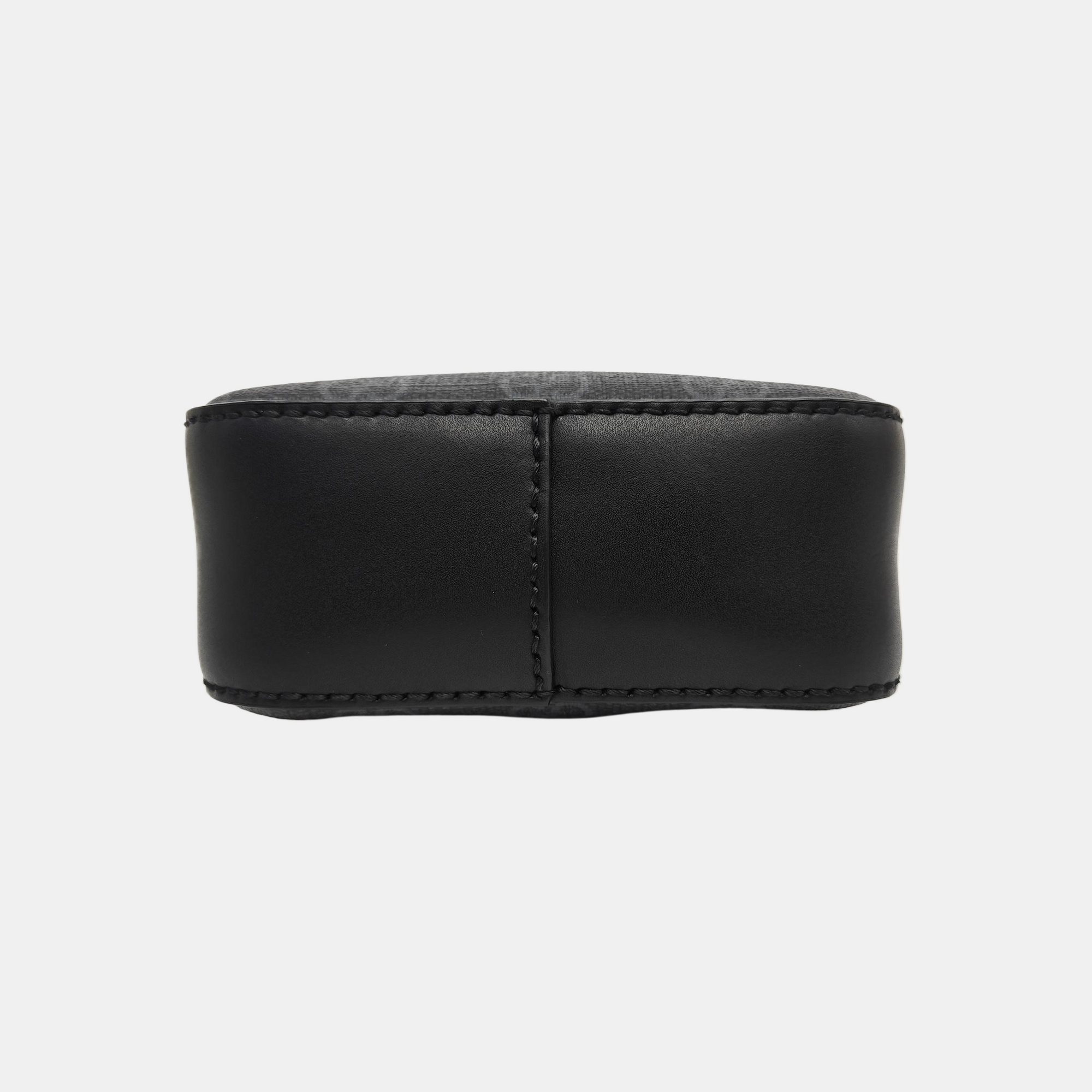GG Supreme Small Monogram Coated Canvas Black