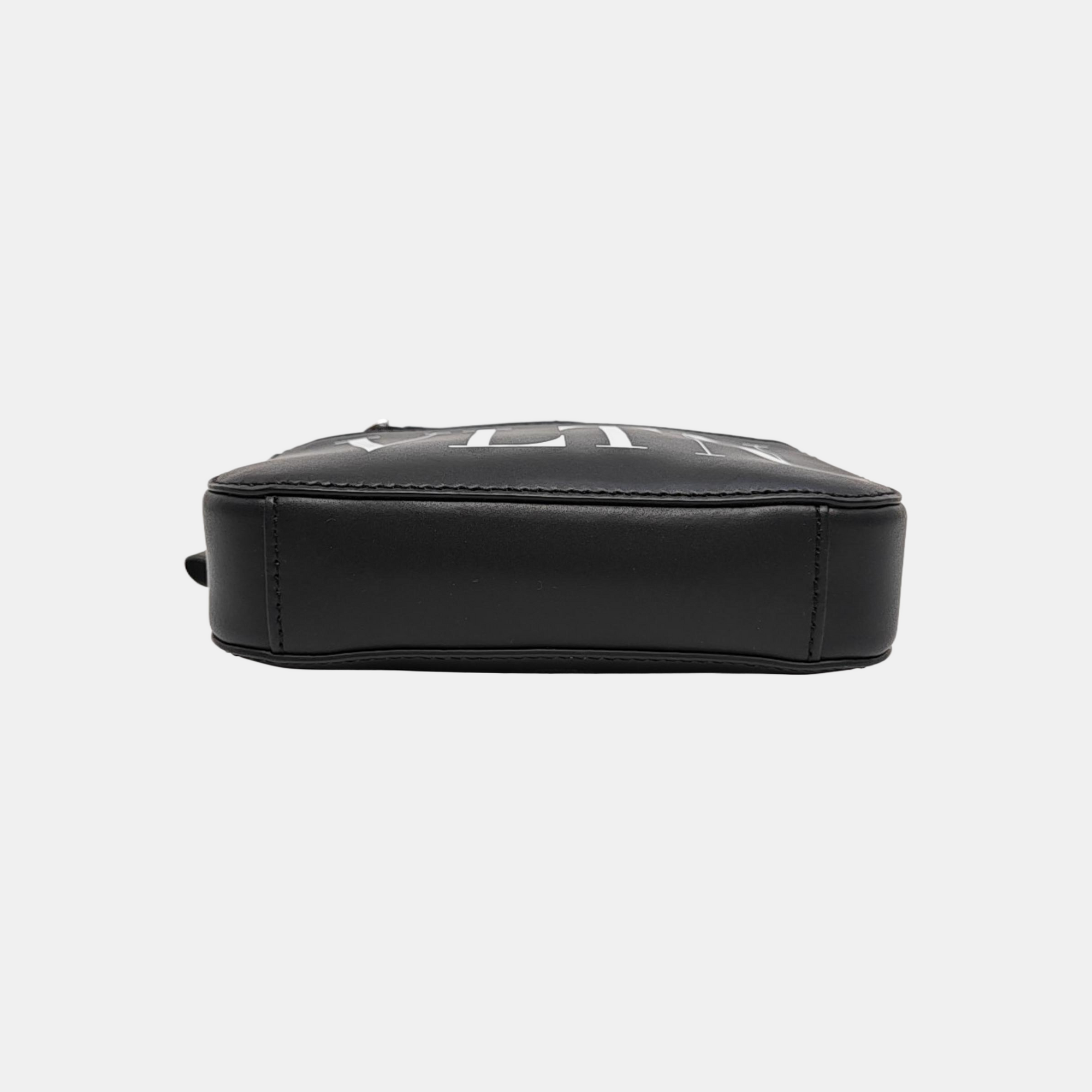 Vltn Small Calfskin Black