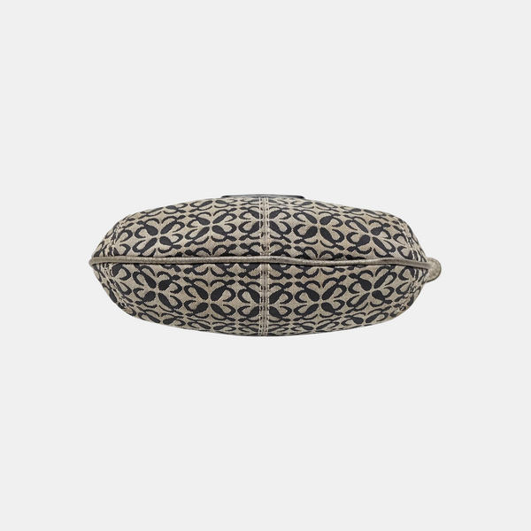 Monogram Fabric Shoulder Bag Gray