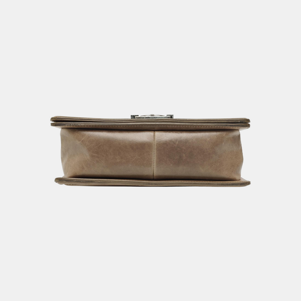 BOY CHANEL Medium Quilted Calfskin Beige