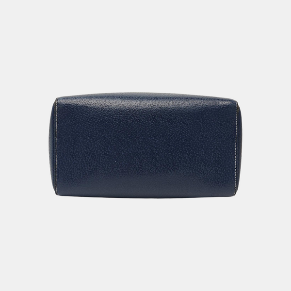 Calfskin Top Handle Bag Blue