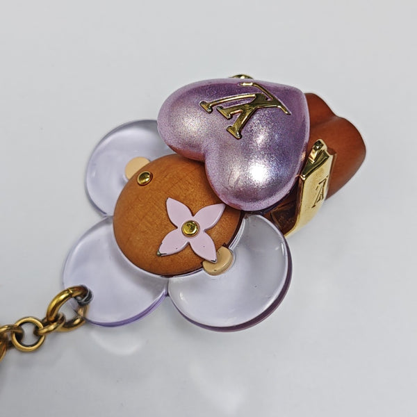 Synthetic Bag Charm Brown