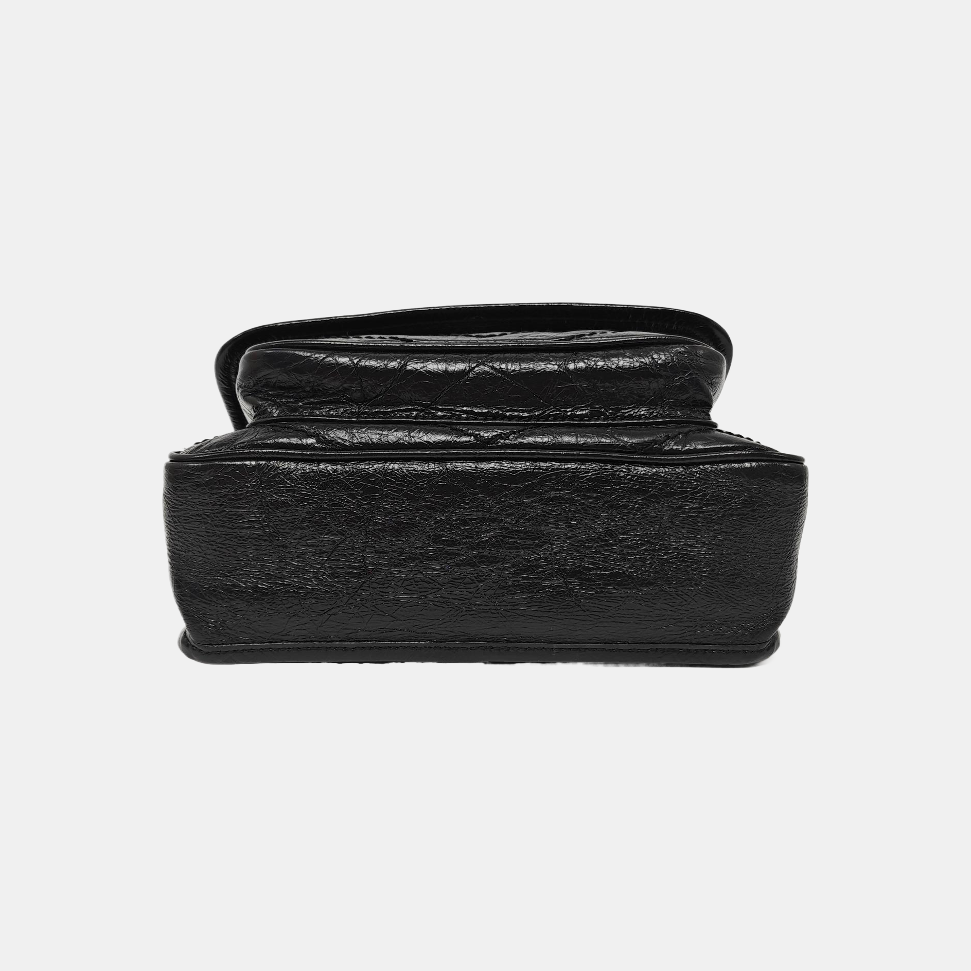 NIKI Small Chevron Calfskin Black