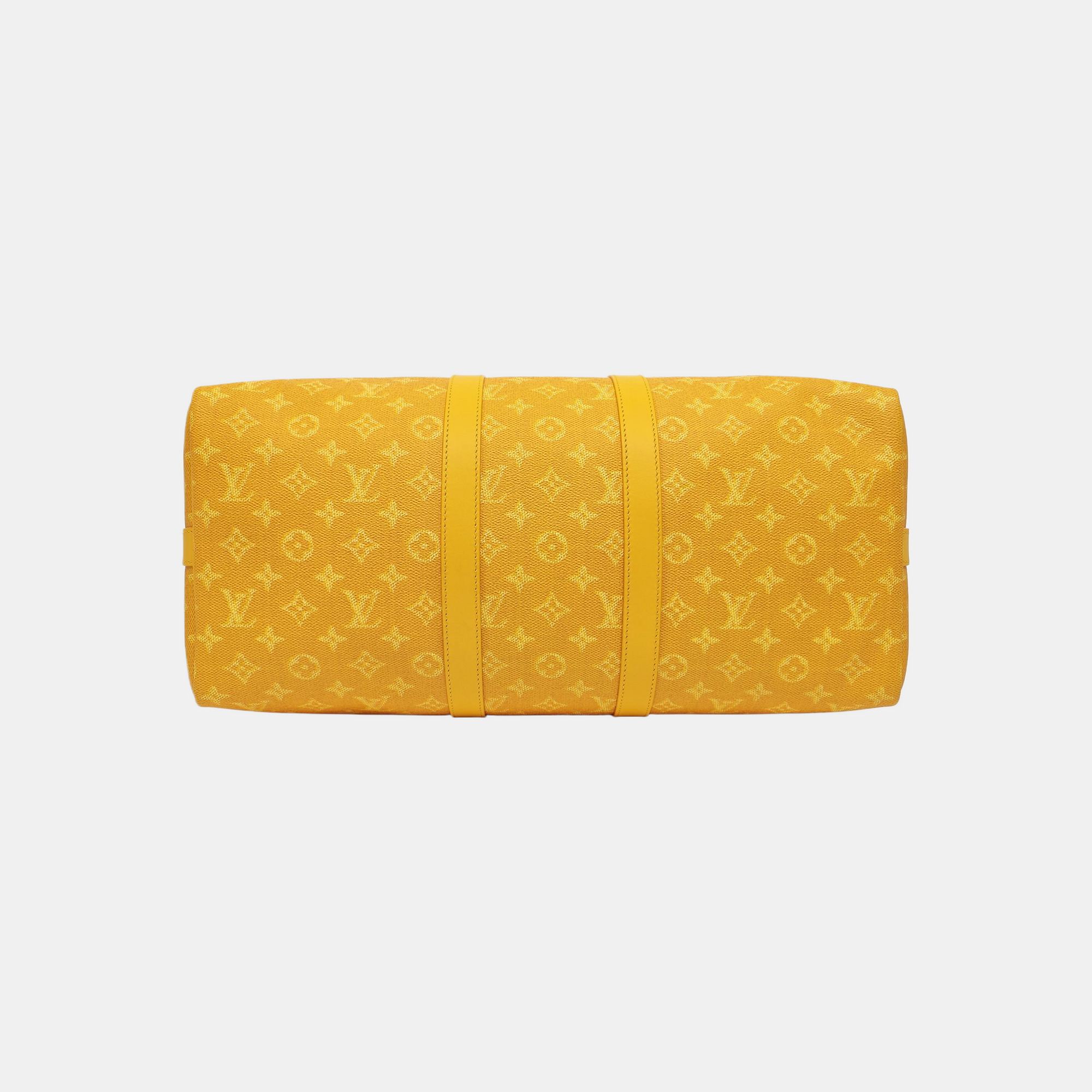 Coated Canvas Top Handle Bag 45 Yellow