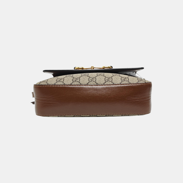 Horsebit 1955 Small Coated Canvas Beige