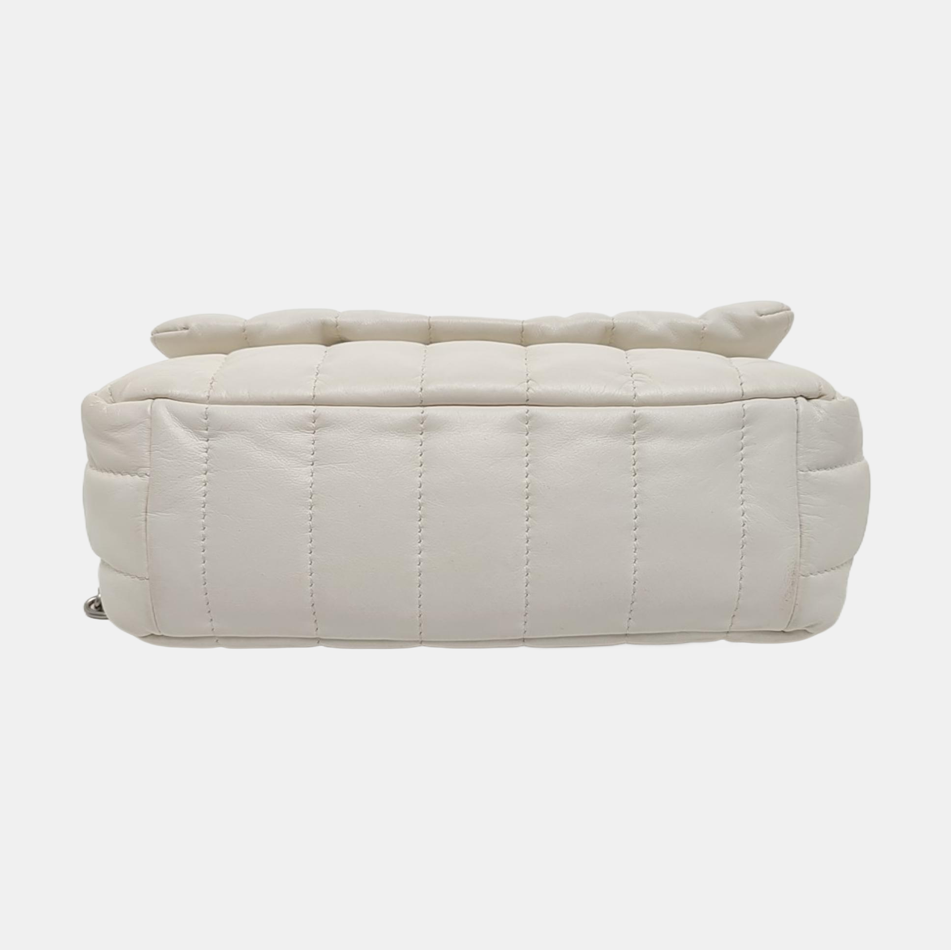 BB Quilted Calfskin White